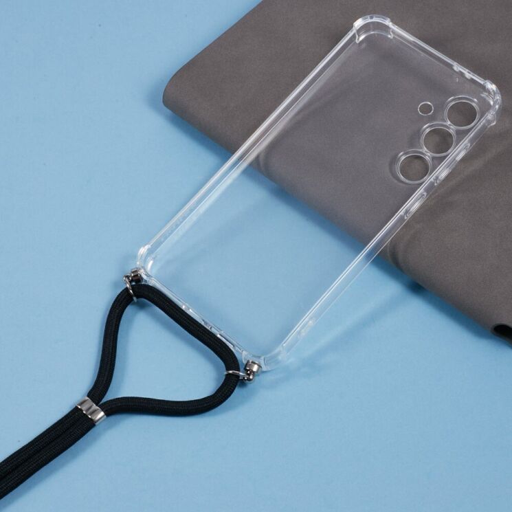 Захисний чохол UniCase AirBag with Strap для Samsung Galaxy S24 FE (S721) - Transparent: фото 2 из 5