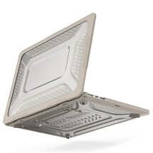 Защитная накладка Deexe Honeycomb Design для Apple MacBook Air 13 (2022) - Apricot: фото 1 из 14