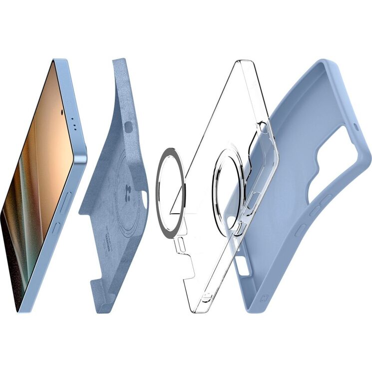Захисна накладка Spigen Silicone Fit (MagFit) для Samsung Galaxy S25 Ultra (S938) ACS09018 - Sapphire Blue: фото 6 з 20