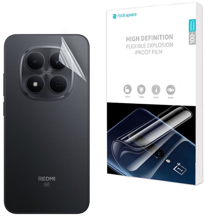 Защитная пленка на заднюю панель RockSpace Explosion-Proof SuperClear для Xiaomi Redmi Note 15 Pro (405043) Защитная пленка на заднюю панель RockSpace Explosion-Proof SuperClear для Xiaomi Redmi Note 15 Pro: фото 1 из 9