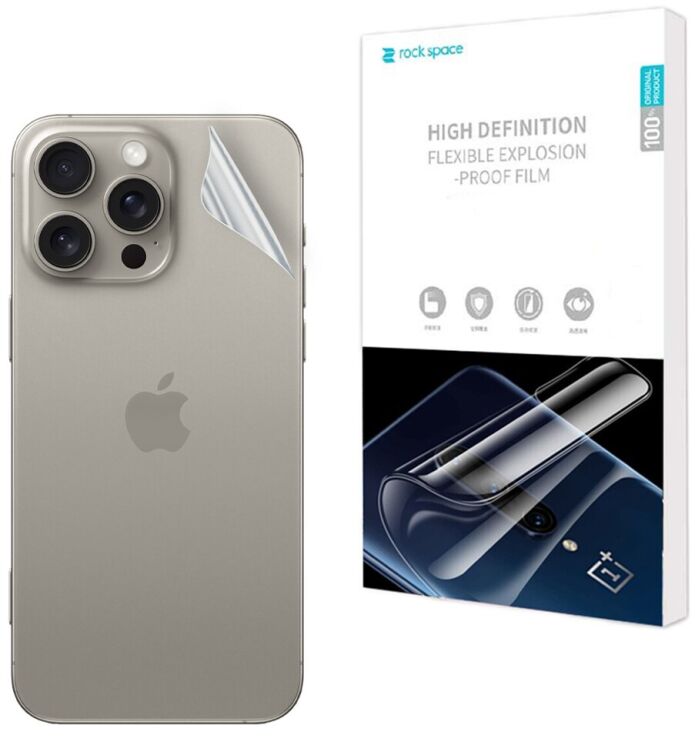 Захисна плівка на задню панель RockSpace SuperClear для Apple iPhone 16 Pro Max: фото 1 з 9