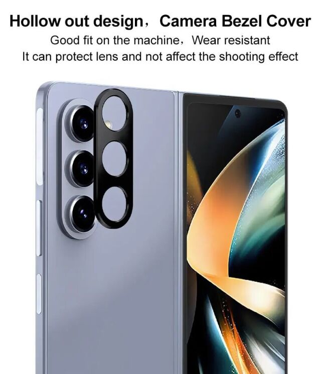 Защитная рамка IMAK Camera Styling для Samsung Galaxy Fold 5 - Black: фото 9 из 12