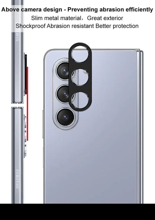Защитная рамка IMAK Camera Styling для Samsung Galaxy Fold 5 - Black: фото 7 из 12