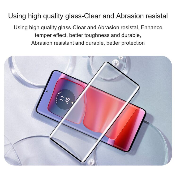 Защитное стекло AMORUS 3D Curved Full Glue для Motorola Edge 50 / 50 Pro / 60 / 60 Pro / 60 Fusion - Black: фото 8 из 8