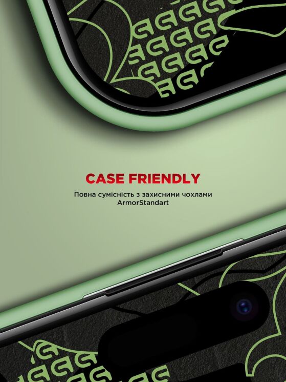 Захисне скло ArmorStandart Corning Black Icon для iPhone 16 Pro / 17 - Black: фото 7 з 11
