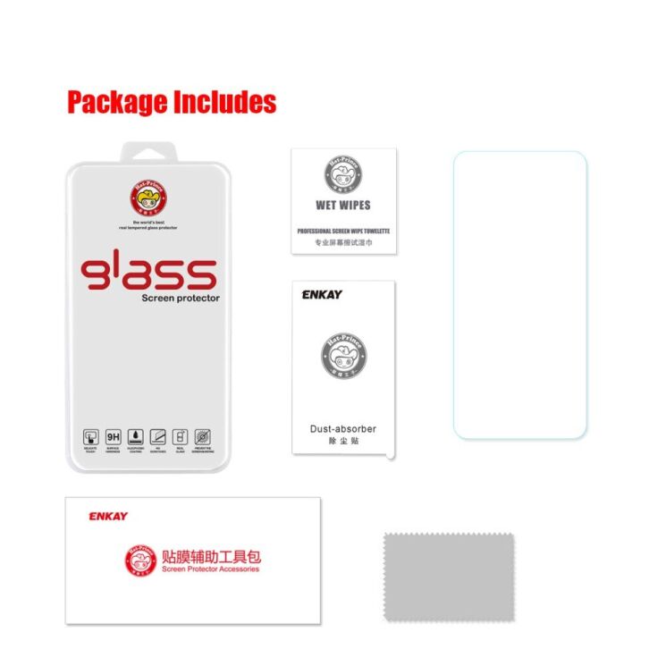 Защитное стекло ENKAY 0.26mm 9H для Xiaomi Poco X3 / Poco X3 Pro - Transparent: фото 7 из 8