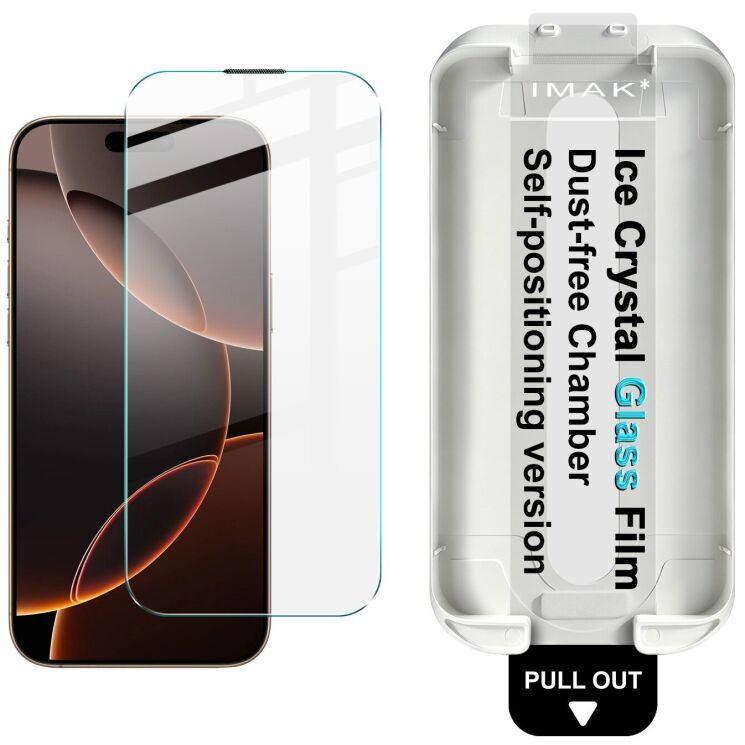 Защитное стекло IMAK Ice Crystal Glass для iPhone 16 Pro: фото 1 из 13