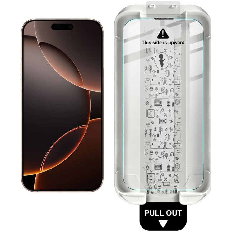 Защитное стекло IMAK Ice Crystal Glass для iPhone 16 Pro: фото 2 из 13