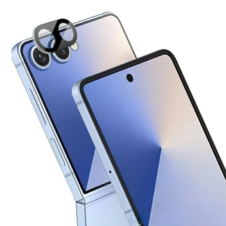 Защитное стекло IMAK Install Black Glass Lens для Samsung Galaxy Flip 7 - Black: фото 2 из 8