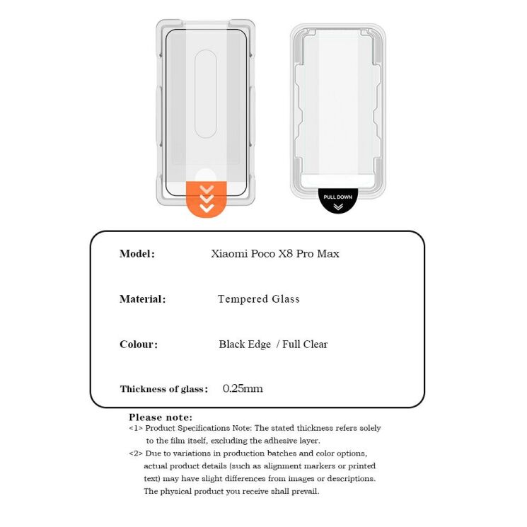 Защитное стекло LEREACH Tempered Glass Full Screen Protector для Xiaomi Poco X8 Pro Max - Black (410817B) Защитное стекло LEREACH Tempered Glass Full Screen Protector для Xiaomi Poco X8 Pro Max - Black: фото 11 из 11