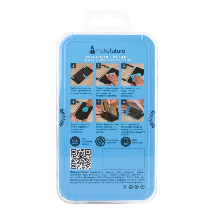 Защитное стекло MakeFuture FullGlue Cover для Samsung Galaxy A9 2018 (A920) - Black: фото 3 из 9