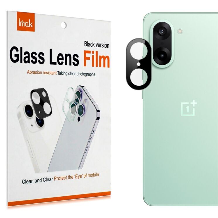 Защитное стекло на камеру IMAK Black Glass Lens для OnePlus Nord CE 5 / Ace 5 Racing - Black: фото 7 из 7