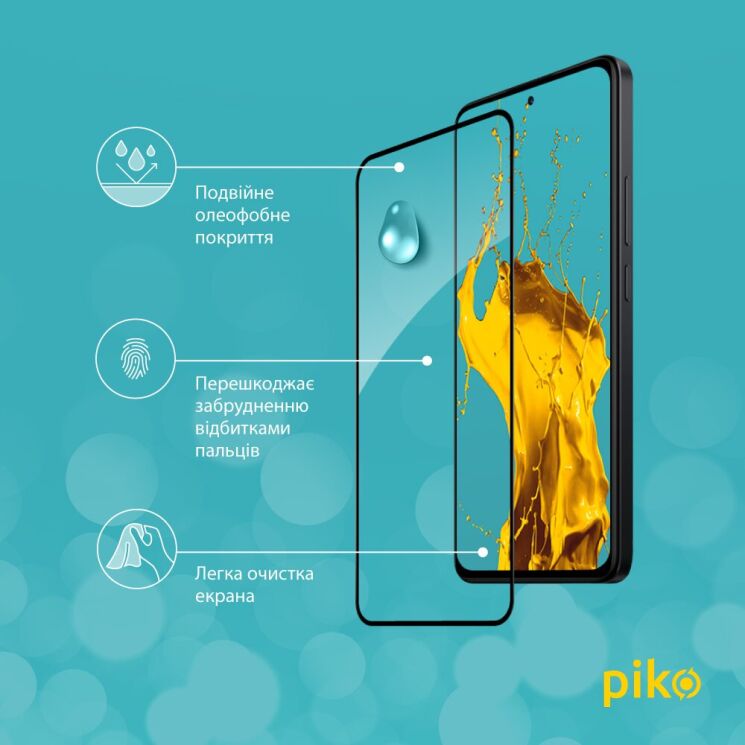 Захисне скло Piko Full Glue для Xiaomi Redmi Note 14 4G - Black: фото 5 з 5