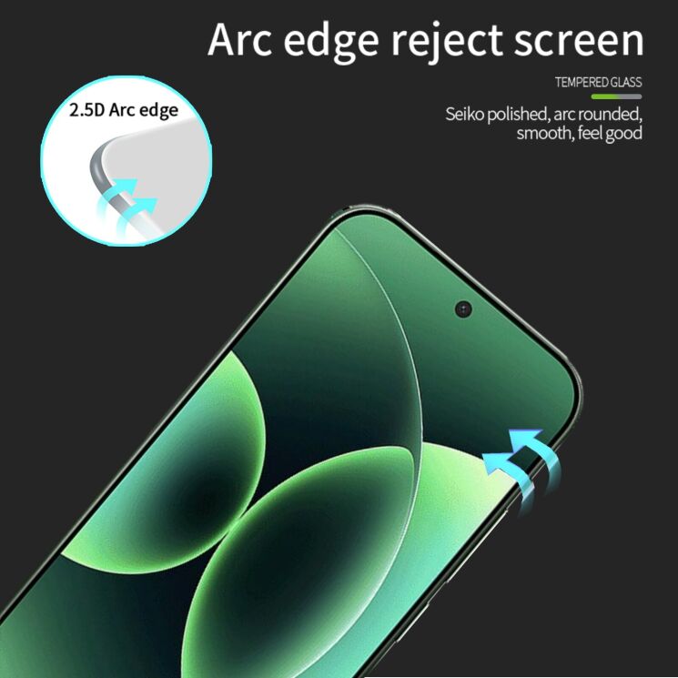 Защитное стекло PINWUYO Full Glue Cover для Xiaomi 17 / 17 Pro - Black (390723B) Защитное стекло PINWUYO Full Glue Cover для Xiaomi 17 / 17 Pro - Black: фото 3 из 9