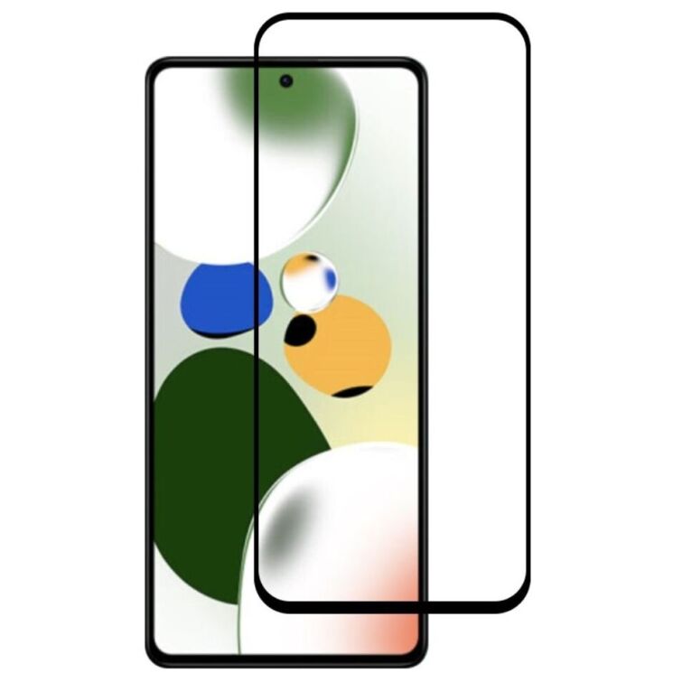 Защитное стекло RURIHAI Full Glue Screen Protect для Xiaomi Poco X5 / Redmi Note 12 5G - Black: фото 1 из 9