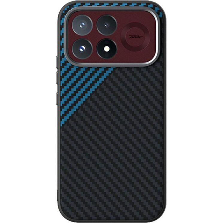 Захисний чохол ABEEL Carbon Fiber Case (FP) для Xiaomi Poco F9 Pro - Black / Blue: фото 2 з 8