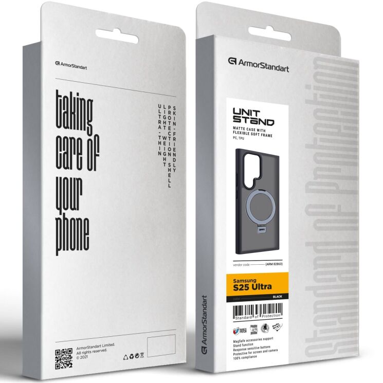 Захисний чохол ArmorStandart Unit Stand для Samsung Galaxy S25 Ultra (S938) - Black: фото 2 з 2