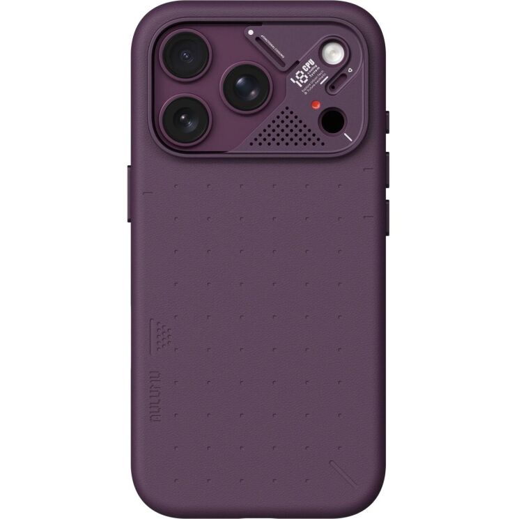 Захисний чохол AULUMU Particle Vegan Leather Case для iPhone 18 Pro / 17 Pro - Dark Cherry: фото 1 з 7