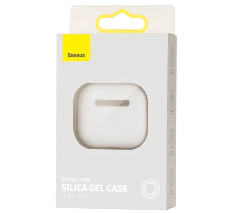 Защитный чехол BASEUS Super Thin для Apple AirPods 3 - White: фото 6 из 19