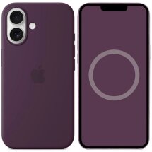 Защитный чехол Copiex Silicone Case with MagSafe для Apple iPhone 16 - Plum: фото 1 из 4