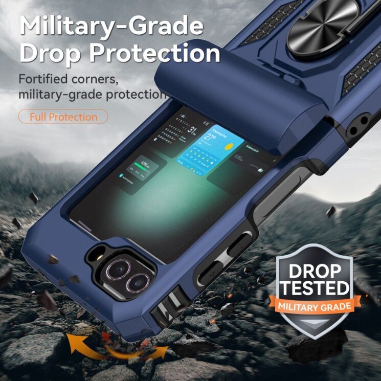 Защитный чехол Deexe Armor Case (FF) для Samsung Galaxy Flip 6 - Black: фото 8 из 9