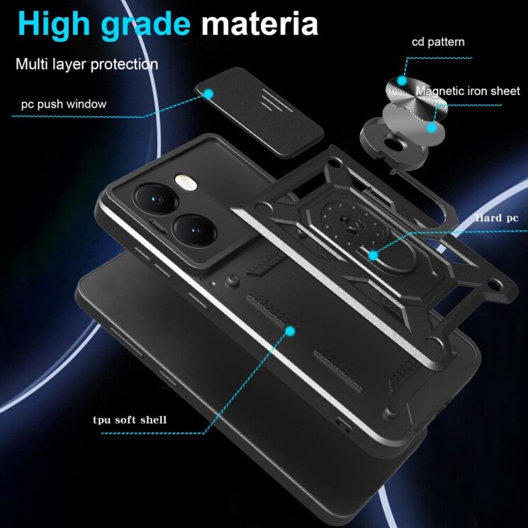 Защитный чехол Deexe Armor Shield для Xiaomi Poco X7 Pro - Black: фото 6 из 10