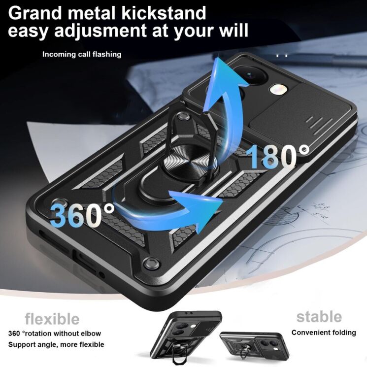 Защитный чехол Deexe Armor Shield для Xiaomi Poco X7 Pro - Black: фото 2 из 10