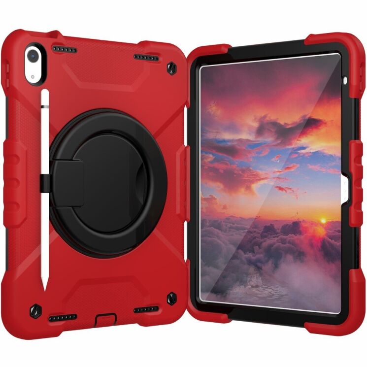 Защитный чехол Deexe Battle Case для Apple iPad 10.9 (2022) / iPad 11 (2025) - Red / Black: фото 2 из 11