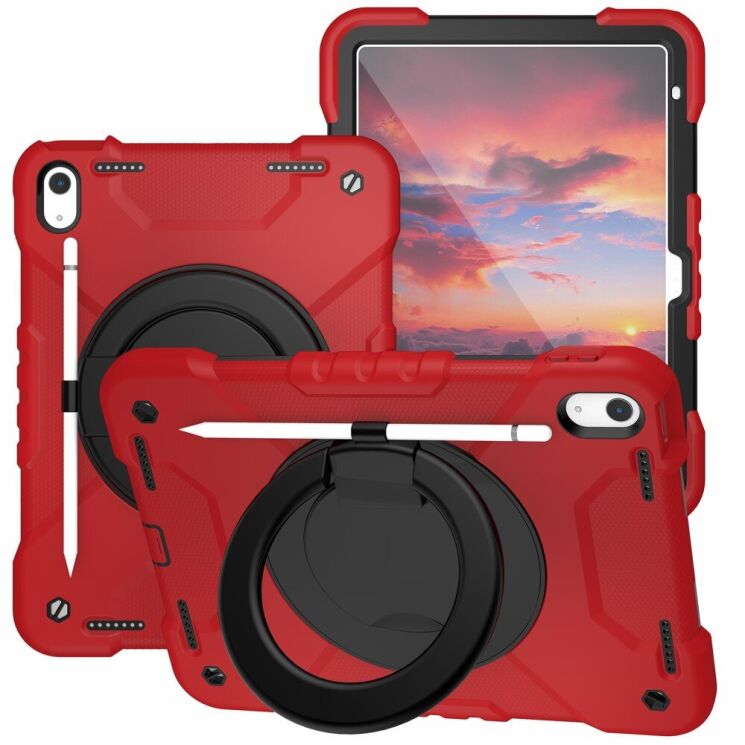 Защитный чехол Deexe Battle Case для Apple iPad 10.9 (2022) / iPad 11 (2025) - Red / Black: фото 3 из 11