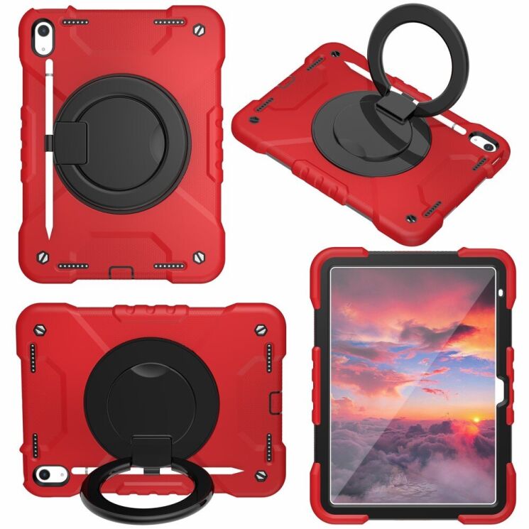 Защитный чехол Deexe Battle Case для Apple iPad 10.9 (2022) / iPad 11 (2025) - Red / Black: фото 4 из 11