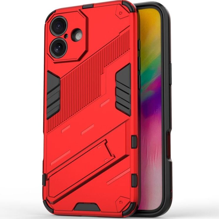 Захисний чохол Deexe Bibercas для Apple iPhone 16 Plus - Red: фото 1 з 6