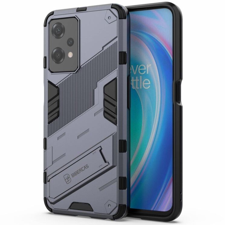 Захисний чохол з підставкою Deexe Bibercas для OnePlus Nord CE 2 Lite - Dark Blue: фото 2 з 7