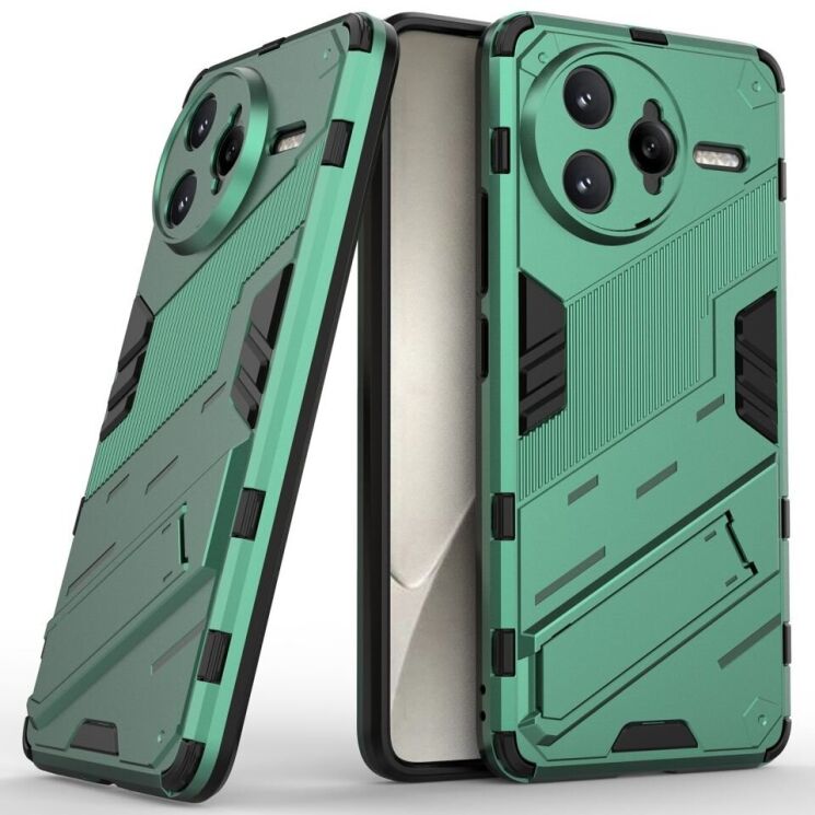 Защитный чехол Deexe Bibercas для Xiaomi Poco F7 Ultra - Green: фото 1 из 8