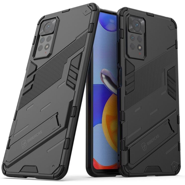 Защитный чехол Deexe Bibercas для Xiaomi Redmi Note 11 Pro Global (4G/5G) / 11E Pro / 12 Pro - Black: фото 1 из 8