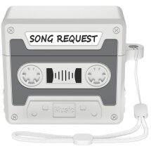 Защитный чехол Deexe Cassette Design для Apple AirPods 4 - Grey: фото 1 из 9