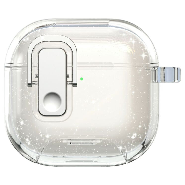 Захисний чохол Deexe Clear Stand для AirPods 5 / 4 - Glitter Transparent: фото 1 з 8