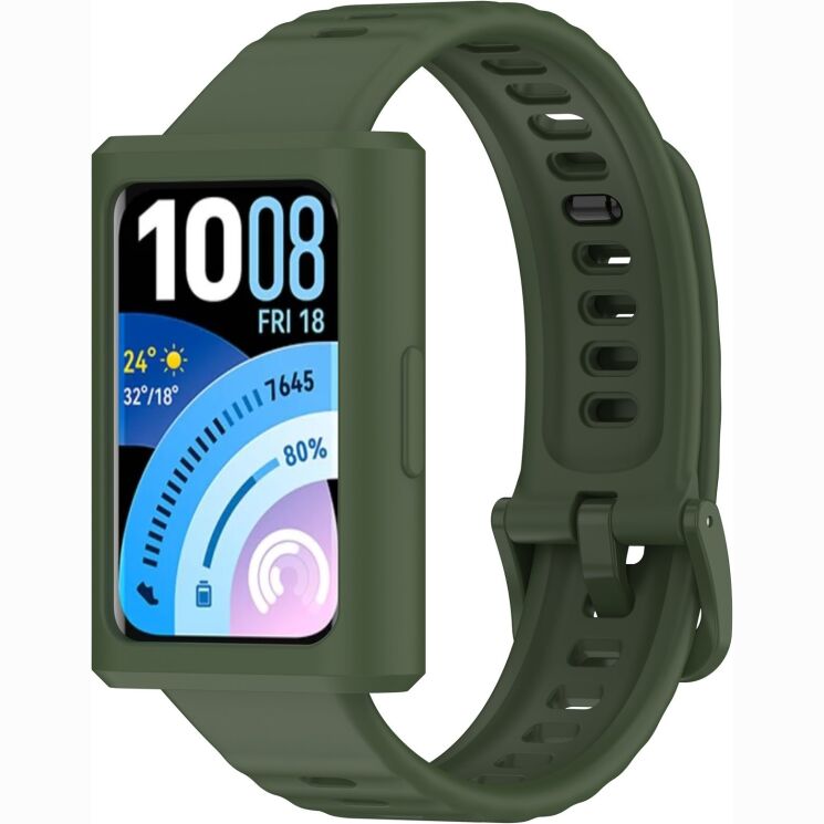 Защитный чехол Deexe Color Frame для Huawei Band 11 Pro - Dark Green: фото 7 из 8