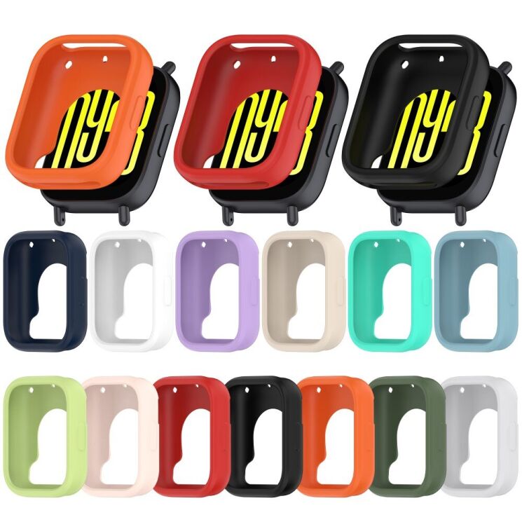 Защитный чехол Deexe Color Frame для Xiaomi Redmi Watch 5 Active - Black: фото 7 из 8