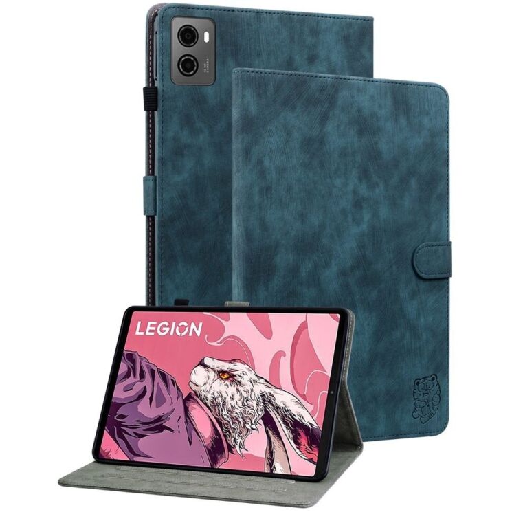 Защитный чехол Deexe Cute Tiger для Lenovo Legion Tab - Dark Blue: фото 1 из 10