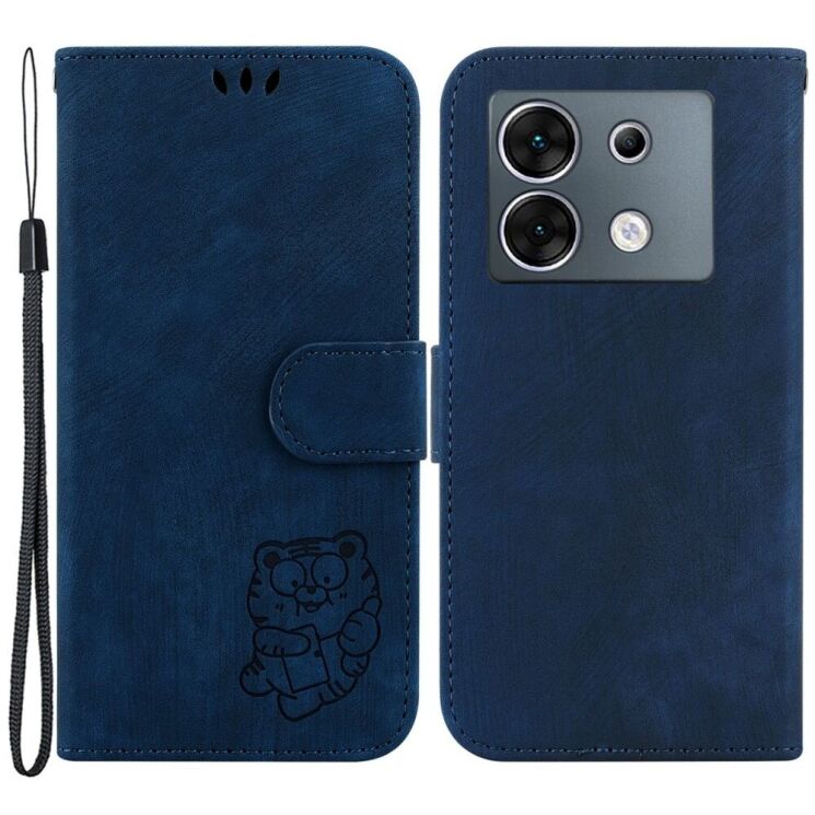 Защитный чехол Deexe Cute Tiger (FP) для Infinix Zero 30 - Dark Blue: фото 1 из 10