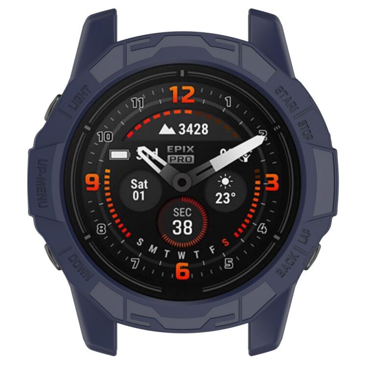 Защитный чехол Deexe Hollow Cover для Garmin Fenix 7X / 7X Pro / Epix Pro - Midnight Blue: фото 6 из 8
