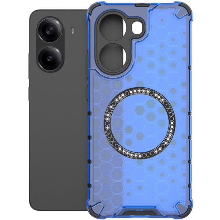 Захисний чохол Deexe Honeycomb Magnetic для Xiaomi Poco X7 Pro - Blue: фото 1 з 8