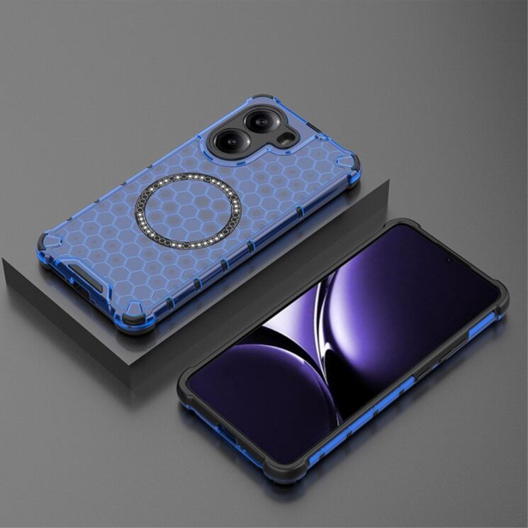Захисний чохол Deexe Honeycomb Magnetic для Xiaomi Poco X7 Pro - Blue: фото 2 з 8