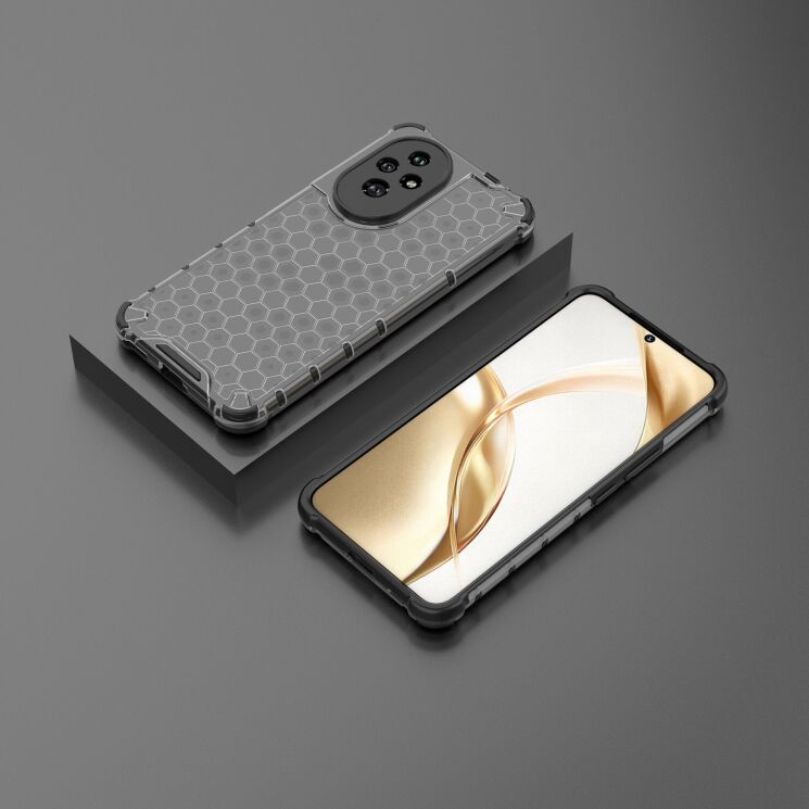 Защитный чехол Deexe Honeycomb Series для Honor 200 - Black: фото 3 из 5