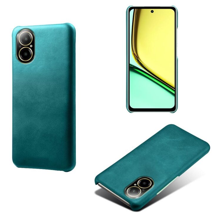 Защитный чехол Deexe Leather Back Cover для Realme C67 - Green: фото 4 из 4