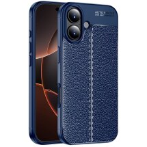 Захисний чохол Deexe Leather Cover для Apple iPhone 17 - Blue: фото 1 з 1