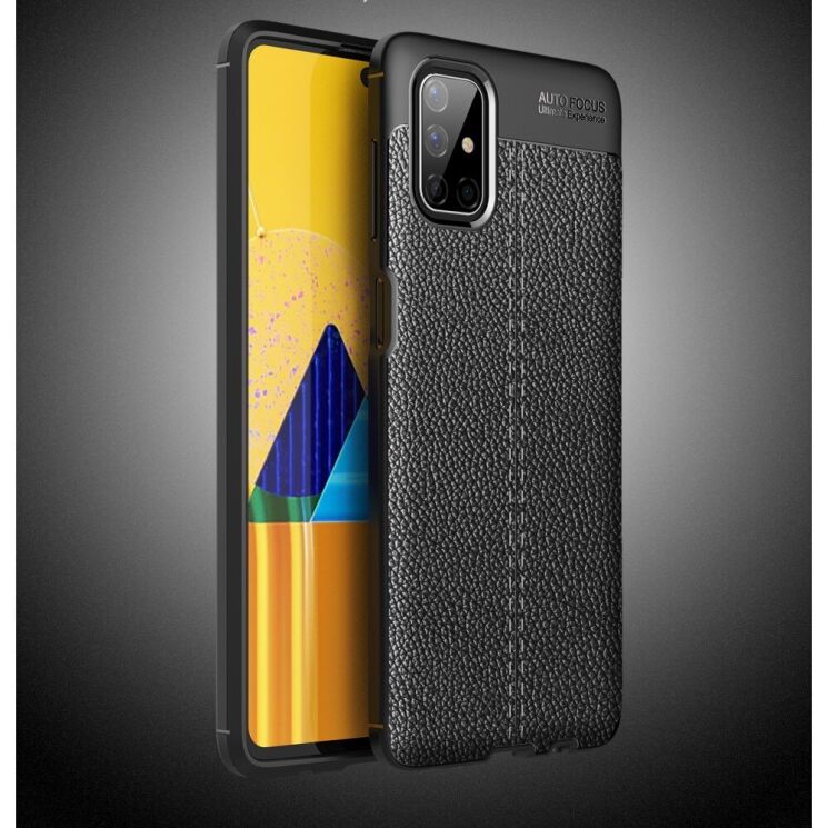 Защитный чехол Deexe Leather Cover для Samsung Galaxy M51 (M515) - Blue: фото 4 из 10