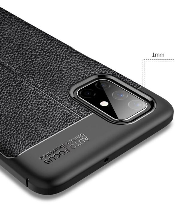 Защитный чехол Deexe Leather Cover для Samsung Galaxy M51 (M515) - Blue: фото 7 из 10