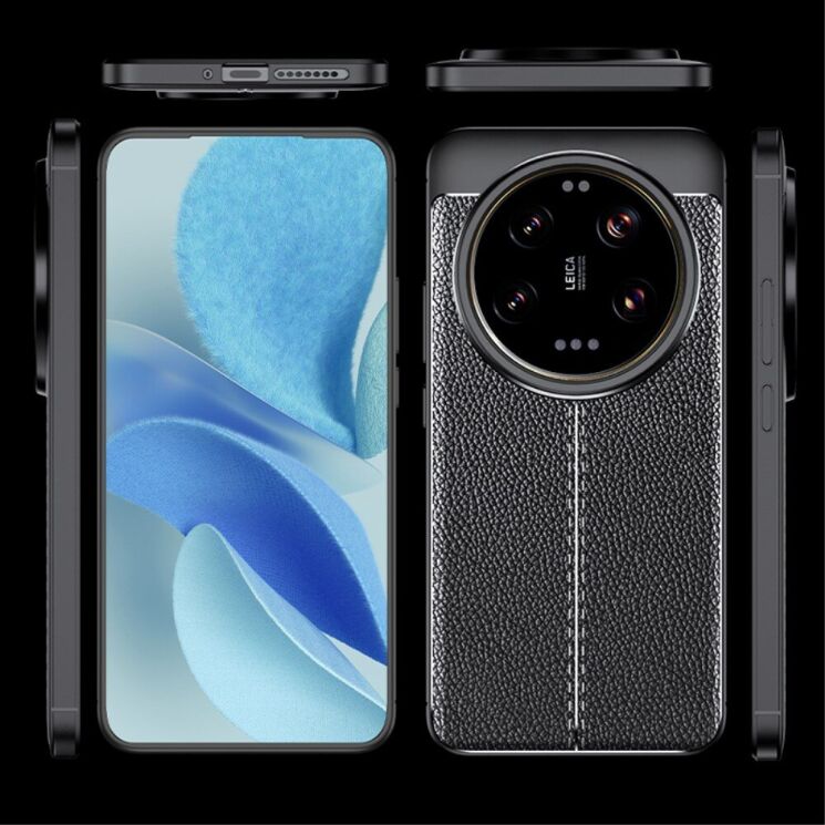 Защитный чехол Deexe Leather Cover для Xiaomi 15 Ultra - Black: фото 7 из 7
