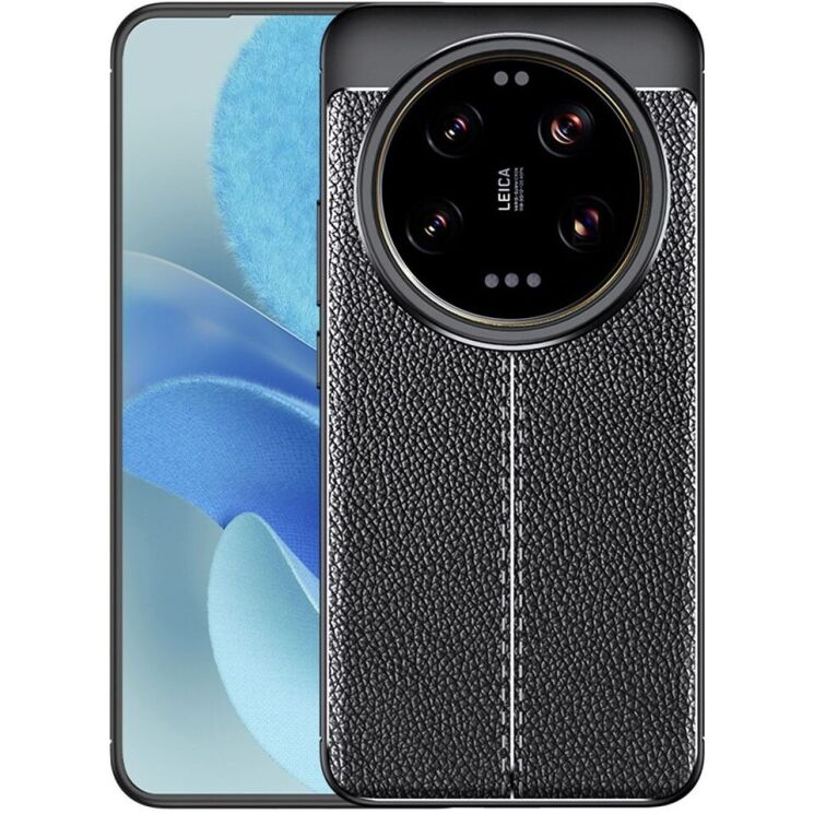 Защитный чехол Deexe Leather Cover для Xiaomi 15 Ultra - Black: фото 1 из 7